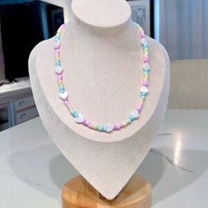 Colorful Heart Beaded Necklace for Kids